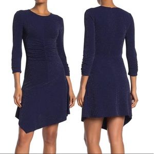 NWOT Vince Camuto Sparkle Knit Ruched Dress